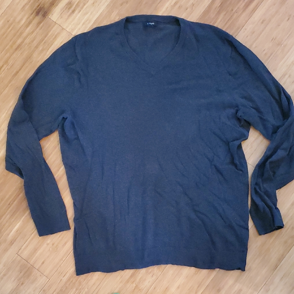 Alfani Men's V-Neck Sweater - Charcoal  Grey